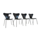 Set of 4 butterfly chairs 3107 by Arne Jacobsen for Fritz Hansen, 1976 Denmark