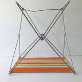 Metal folding and striped canvas, 70s