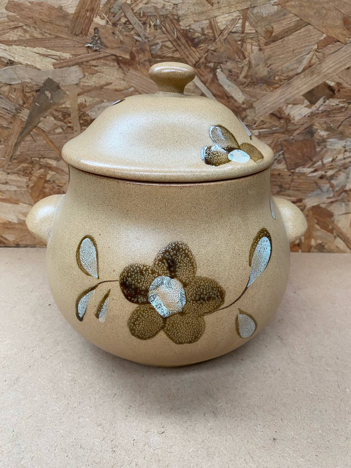 Old sarreguemines soup tureen nadege model ceramic beige vintage