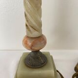 Marble lamp onyx foot old column