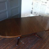 Vintage oval dining table with extensions for Baumann - 1960