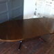 Vintage oval dining table with extensions for Baumann - 1960