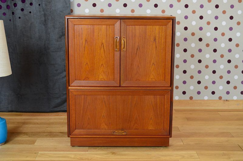 Scandinavian TV cabinet Scandinavian vintage teak 1970