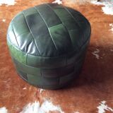 Sede leather patchwork pouf