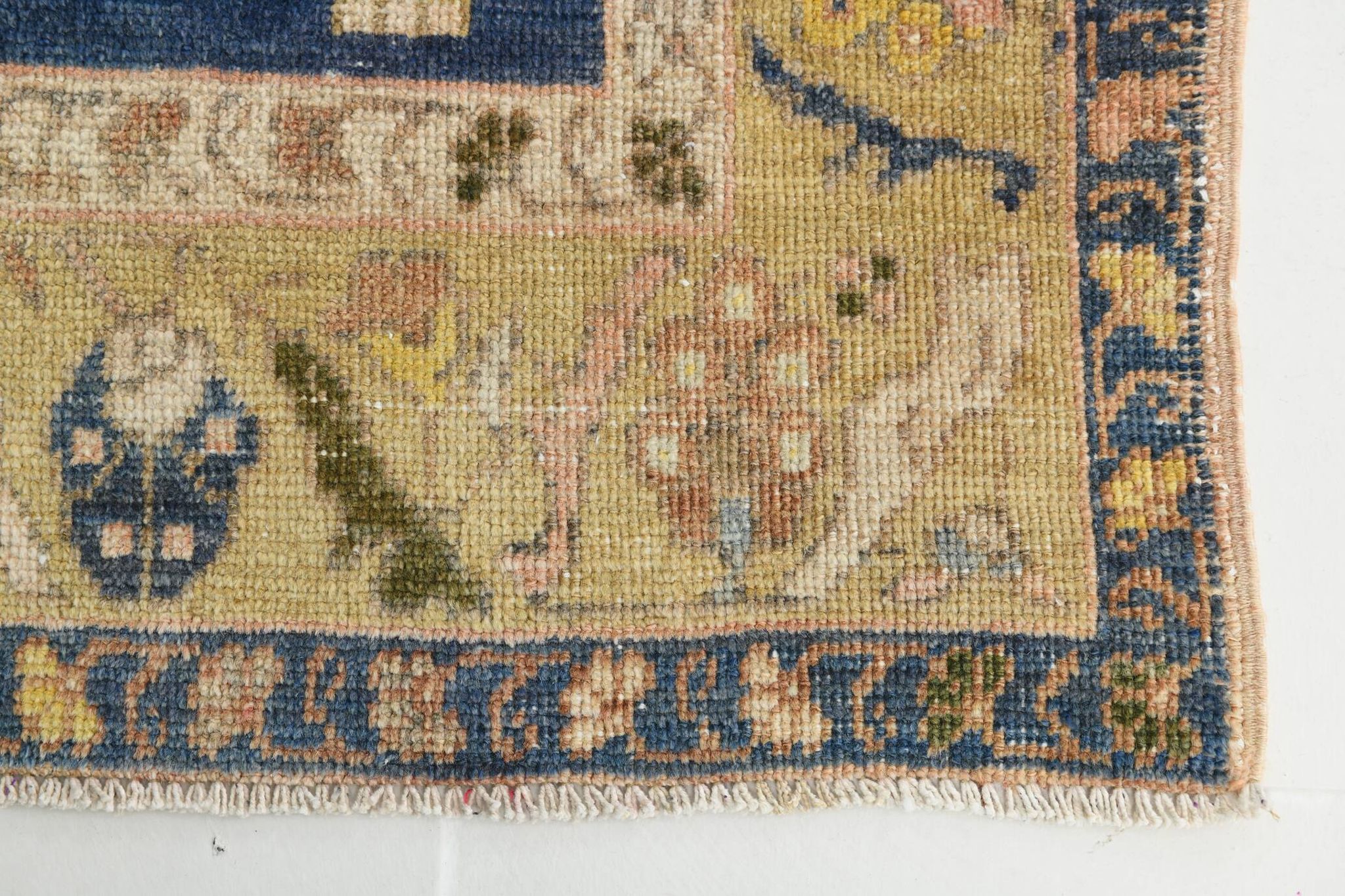 5x9 Peach Red Dark Blue Persian Area Rug, 153x290Cm SK 18900