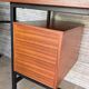 1960s modernist desk in wood and black metal, model CM172 by Paulin for Thonet.