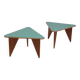 Unique pair of triangular coffee tables, 1960s
