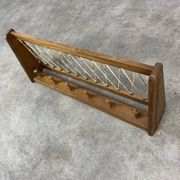 Portemanteau mural vintage bois 6 crochets style chalet