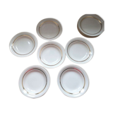 12 Villeroy & Boch cream plates with golden edging, 6 flat and 6 hollow plates
