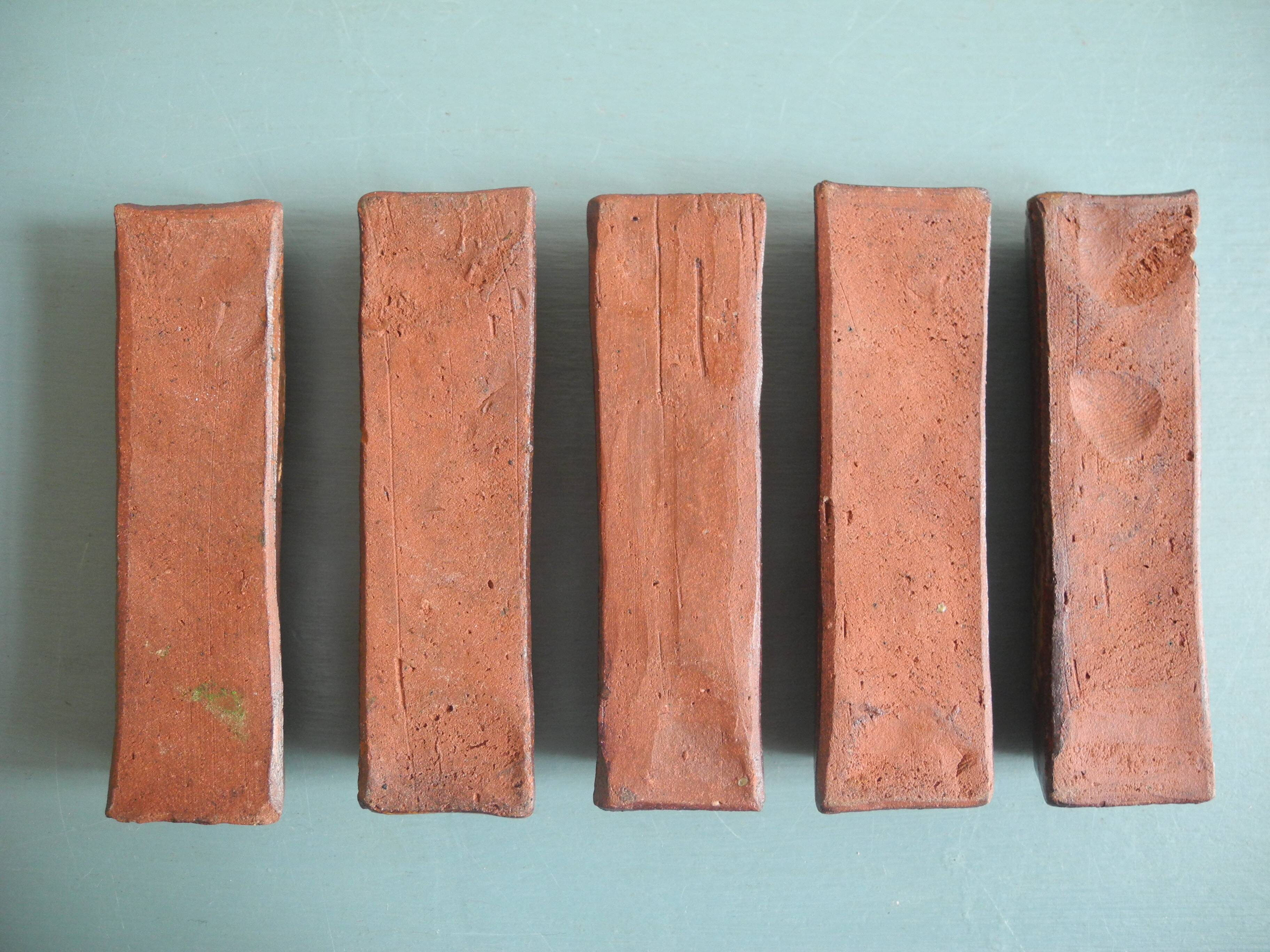 terracotta knife rests vintage table art set holders