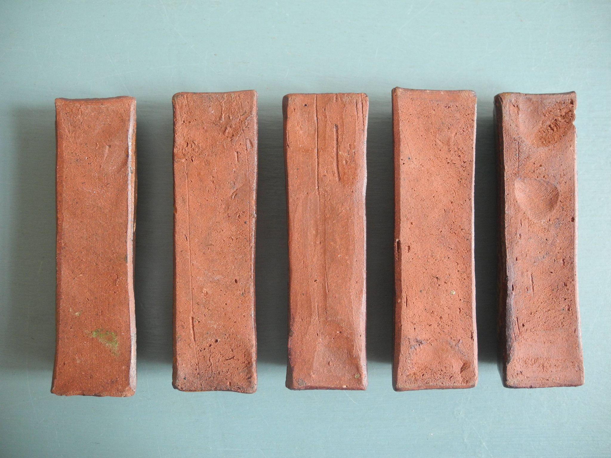 terracotta knife rests vintage table art set holders