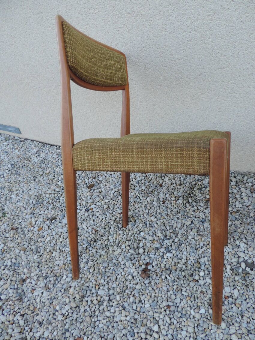 Set of six dining room chairs style scandinavian 1970