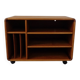 Small rollable teak media sideboard from Dyrlund, 1970s