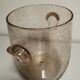 Vintage champagne bucket, in bubbled glass of purple / pink color Biot
