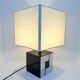 Vintage Cube Lamp • Wood & Metal • Art Deco • 1960
