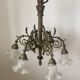 Brass chandelier with 6 branches