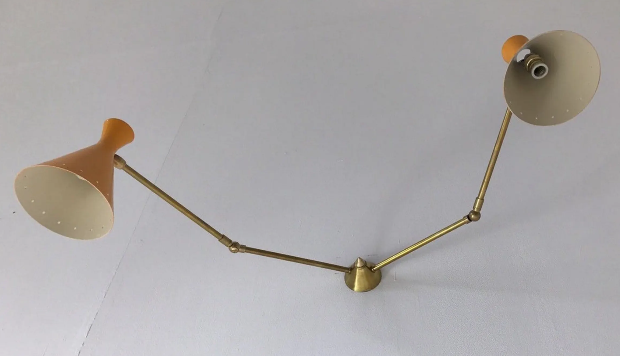 Italian double cone yellow-orange "cocotte" of the 50