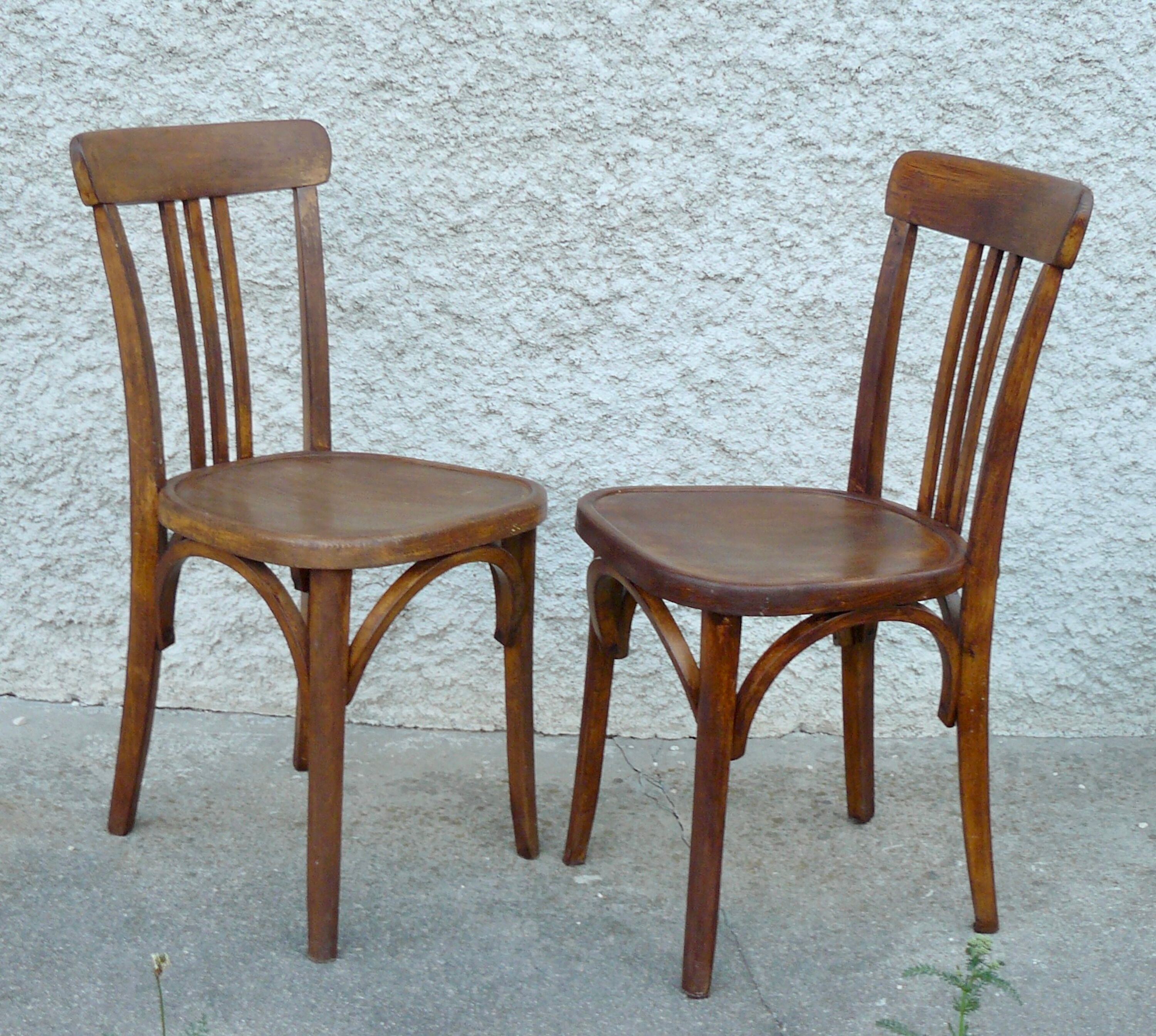 Pair of vintage bistro chairs 1940