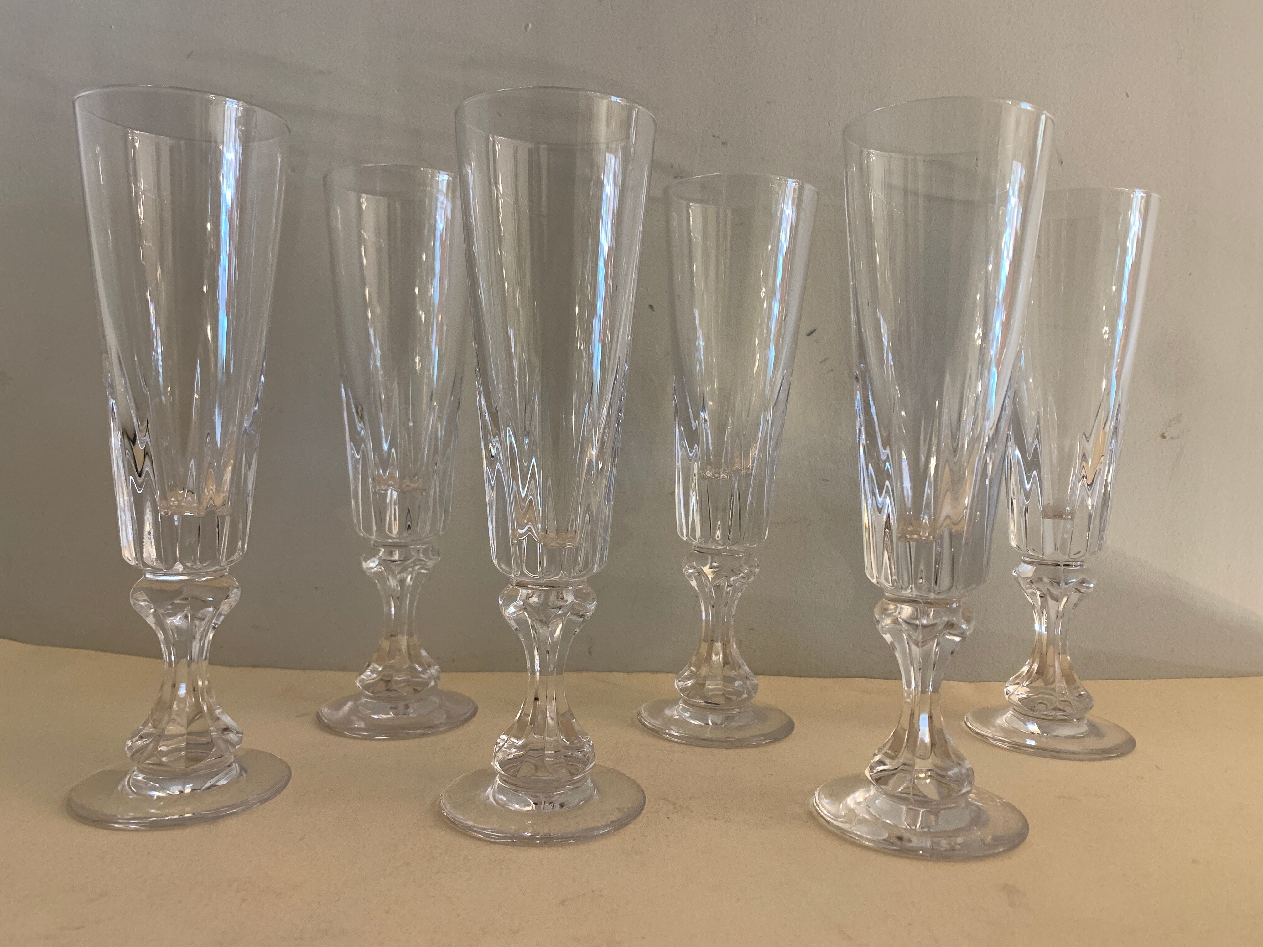 Set de 6 flûtes à champagne en cristal Bayel