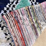 Colorful Boucherouite Berber rug - 133 x 188 cm