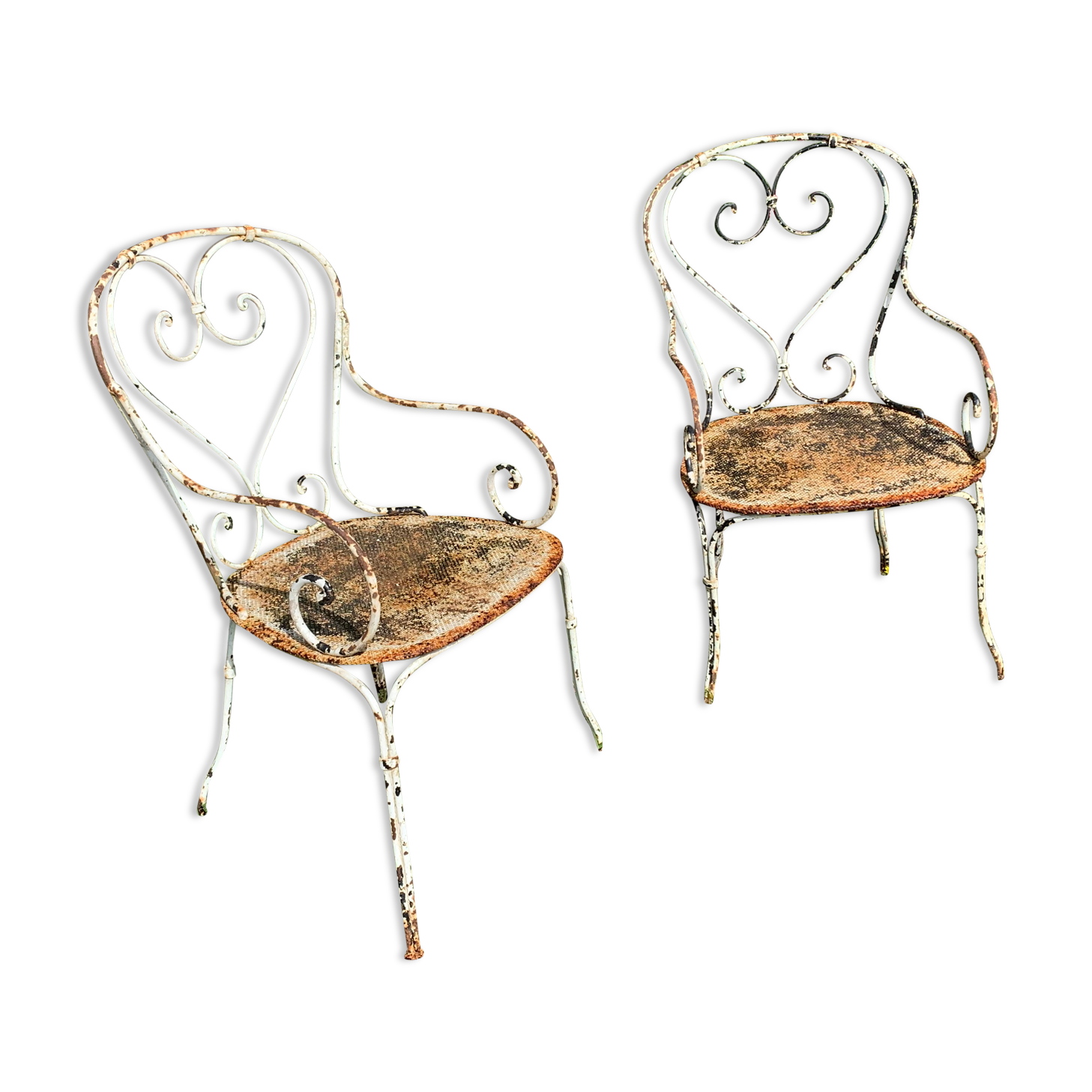 Lot of 2 garden chairs