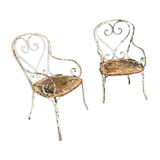 Lot of 2 garden chairs