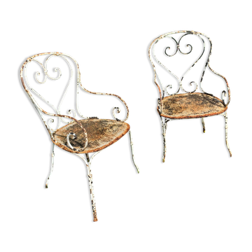 Lot of 2 garden chairs