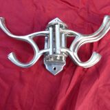 Aluminum wall coat rack with 5 double adjustable hooks