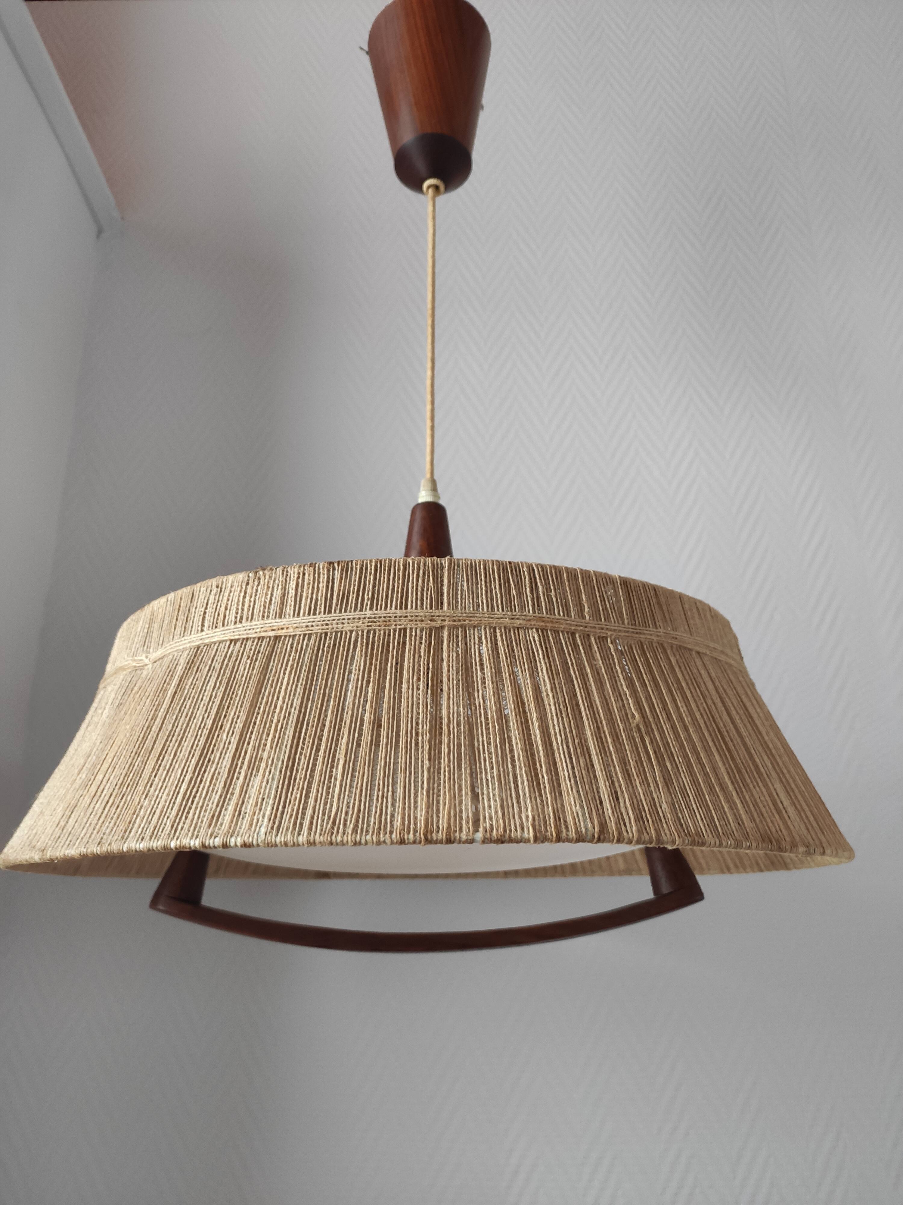 Teak and rope suspension 1960 Temde