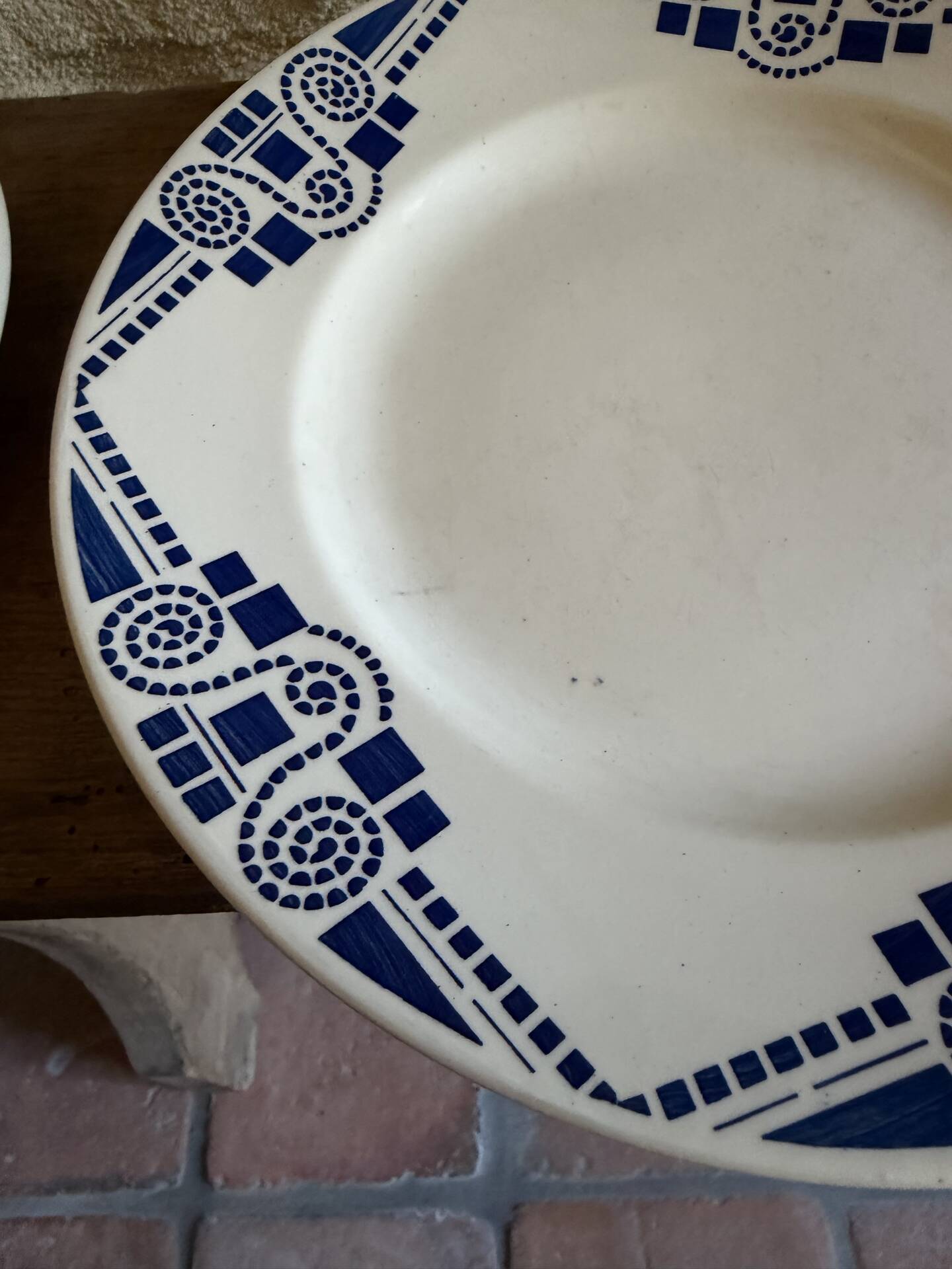 Assiettes plates Moulin Des Loups art déco