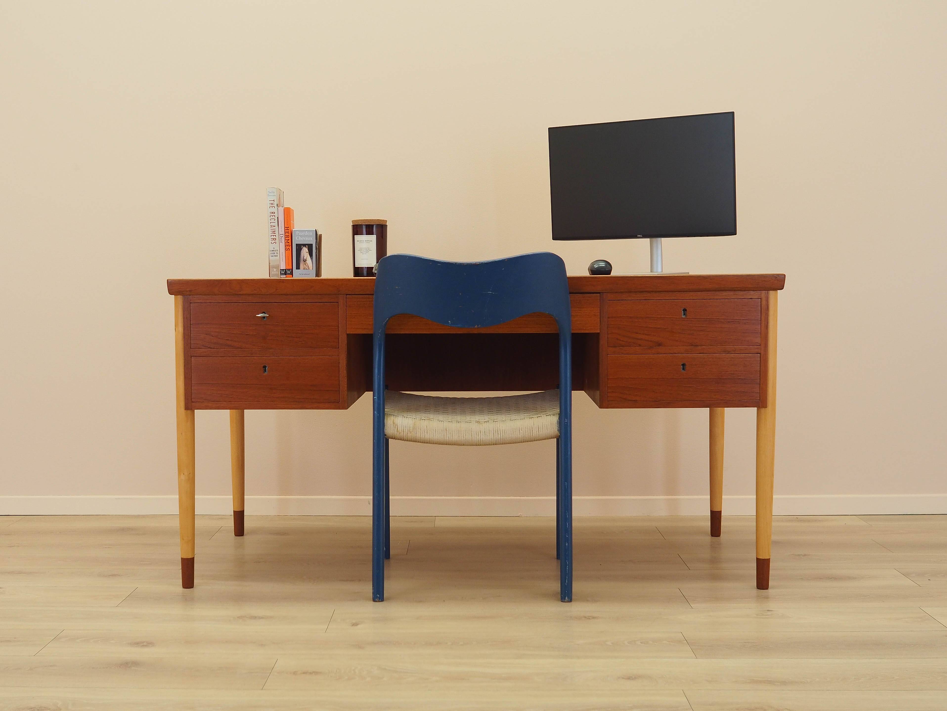 Teak desk, Danish design, 1970s, made in Denmark