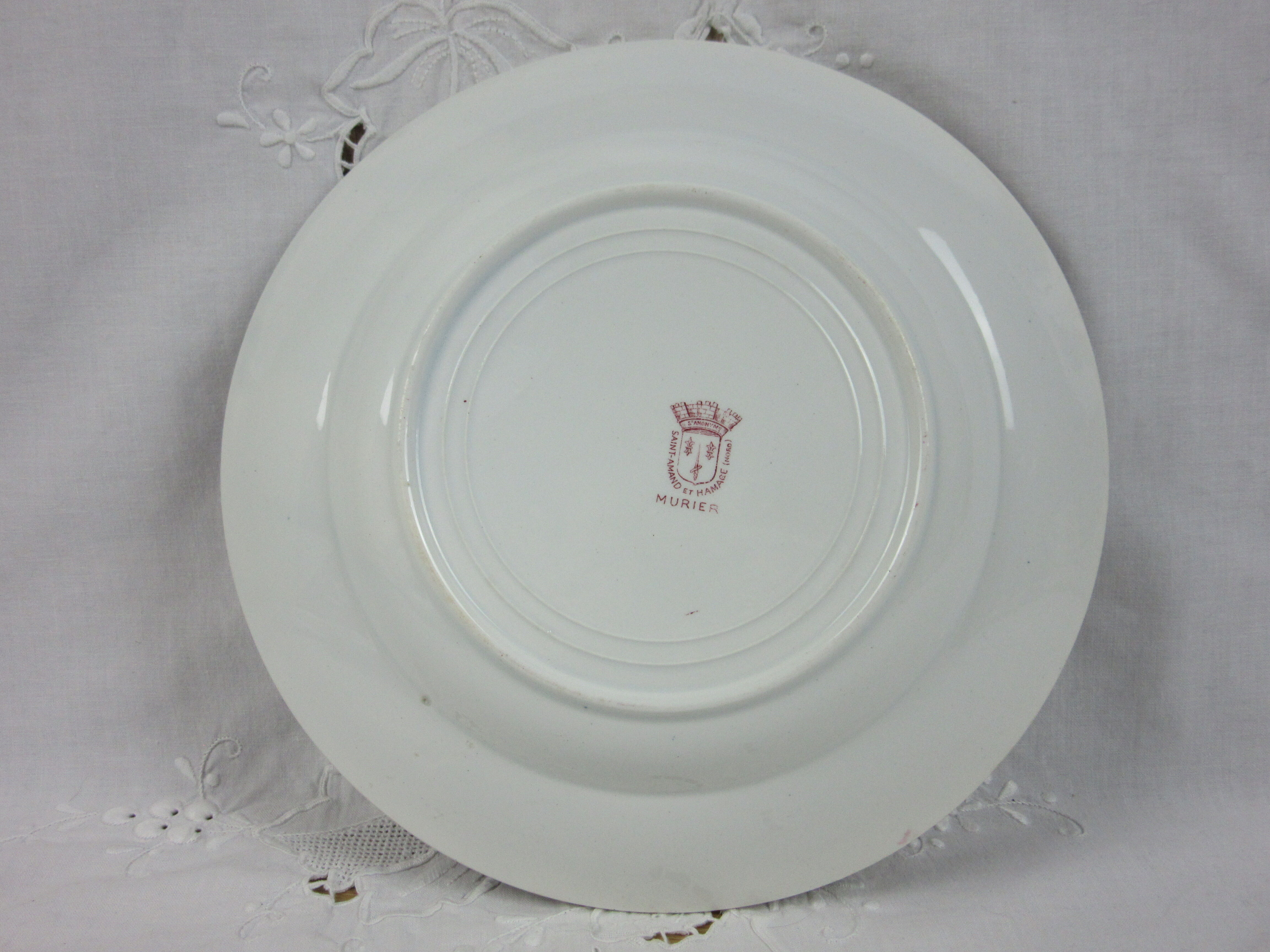 Set of 4 hollow plates model Murier Saint Amand and Hamage