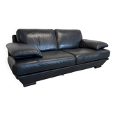 2-seater Natuzzi sofa in navy blue leather