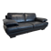 Two-seater Natuzzi sofa in navy blue leather.