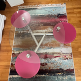 Table basse en verre et pieds chromé