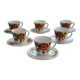 6 floral cups and saucers Bavaria West Germany