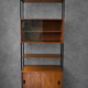 Bibliothèque vintage modulable bois & métal – esprit mid-century chic