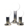 Lot de 3 lampes de hustadt leuchten circa 60/70