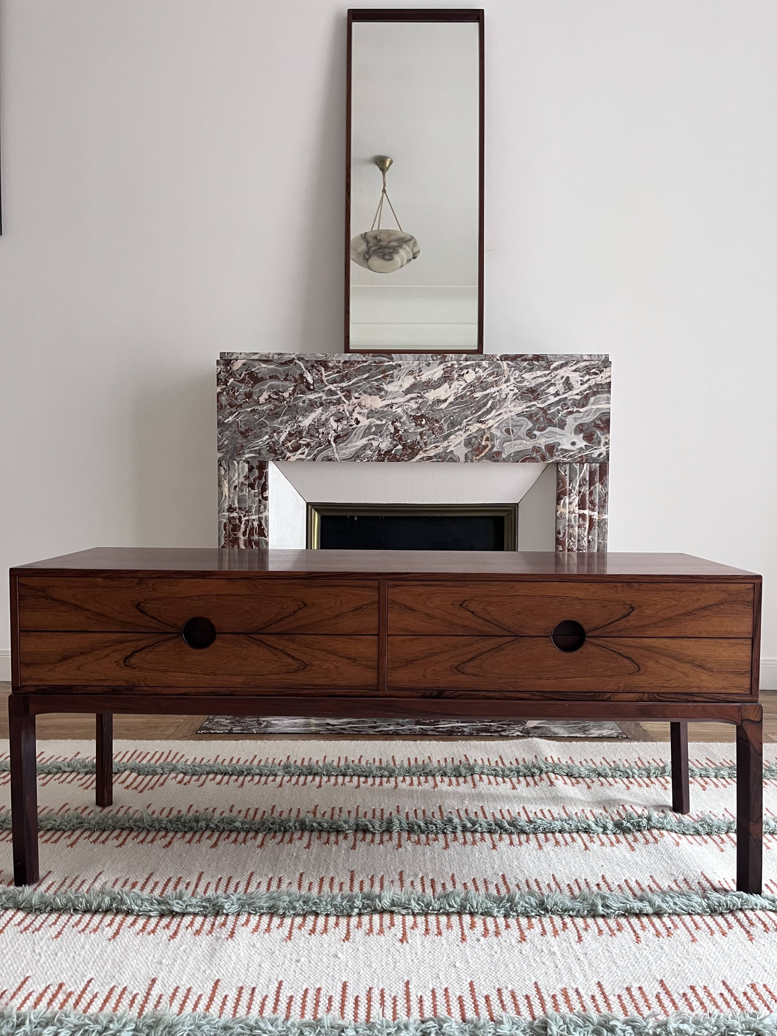 Low enfilade in rosewood by Kai Kristiansen for Aksel Kjersgaard