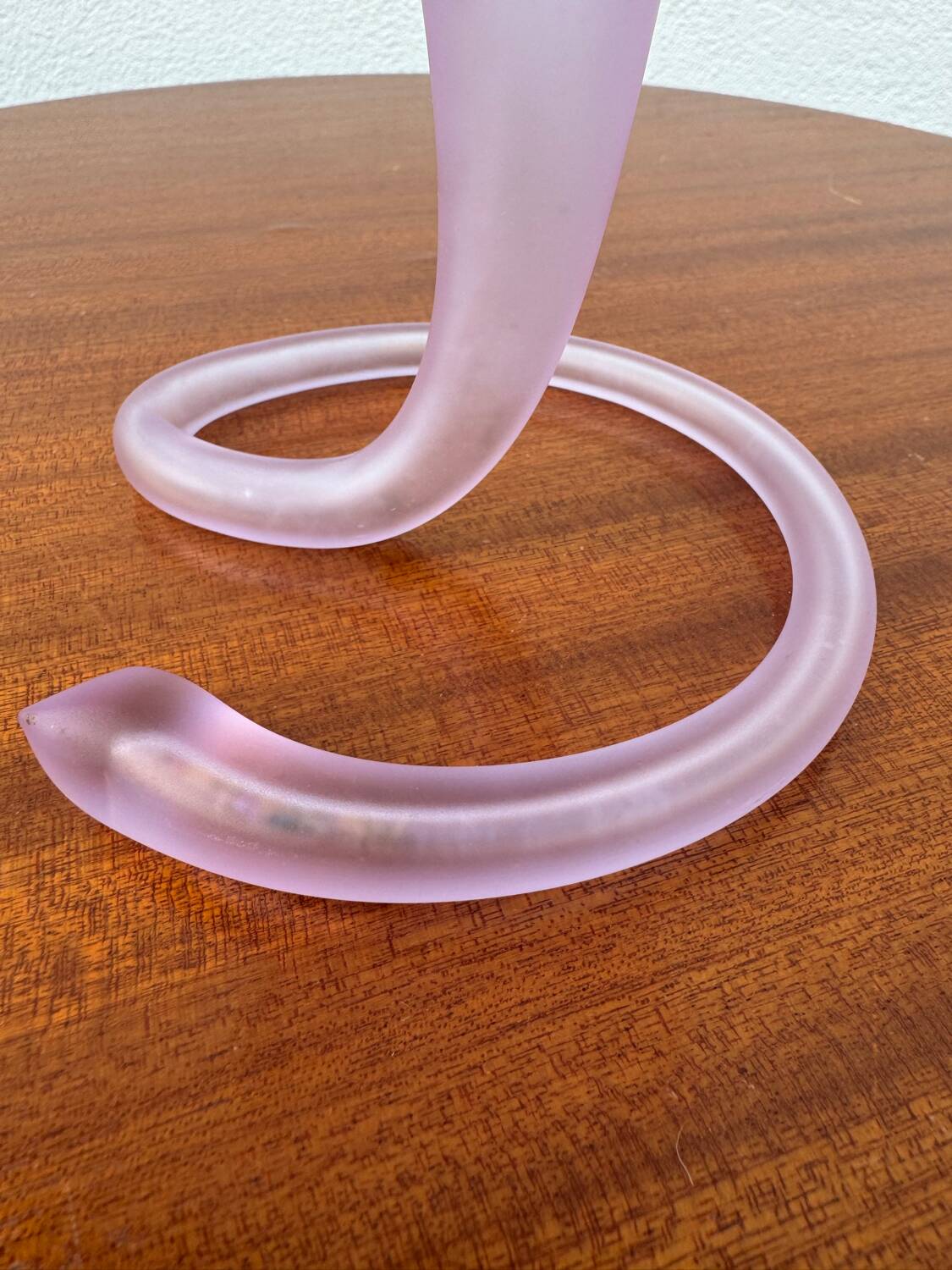 Old blown glass cornucopia vase