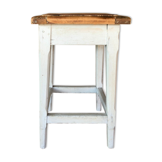 Tabouret vintage de ferme en chêne Circa 50