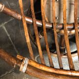 Swivel rattan armchair