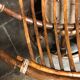 Swivel rattan armchair