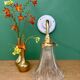 Vintage tulip angled wall light in holophane glass