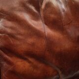 Armchair Made from Cognac-Colored Cowhide Leather