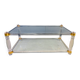 Vintage lucite and brass coffee table, 1970s