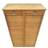Double curtain binder cabinet