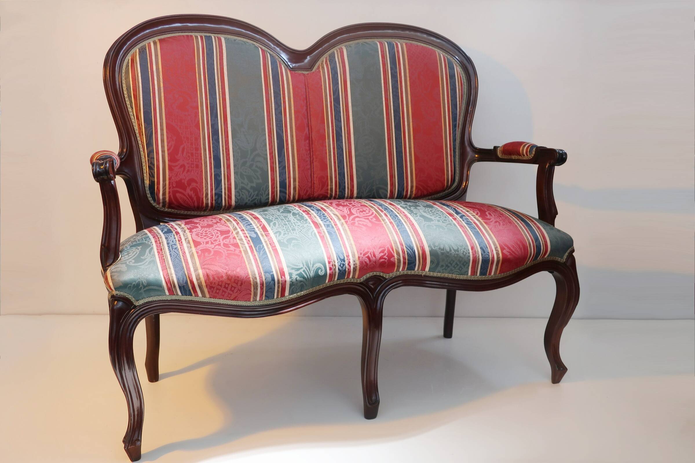 Louis XV two-seater armchair from the 80s.
