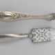 Absinthe spoon and tongs in silver-plated metal with hallmark