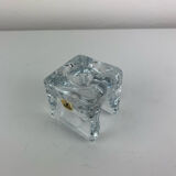 Juhava "ice cube" glass candlestick, vintage